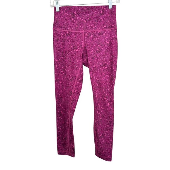 Lululemon High Times Pant Full On Luxtreme, Paradise Geo Regal Plum Pink - Picture 2 of 5